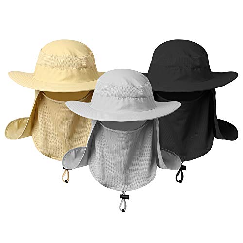 Chapéu de sol, Andoer Proteção UV Tampa Larga Respirável Face Pescoço Chapéu Chapéu de Pesca Chapéu
