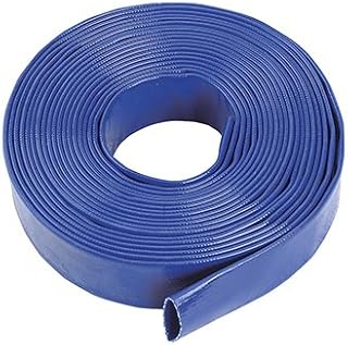 Blue Layflat Water Discharge Hose Pipe Pump Irrigation - 32mm (1 1/4") Bore x 30 Metres Long