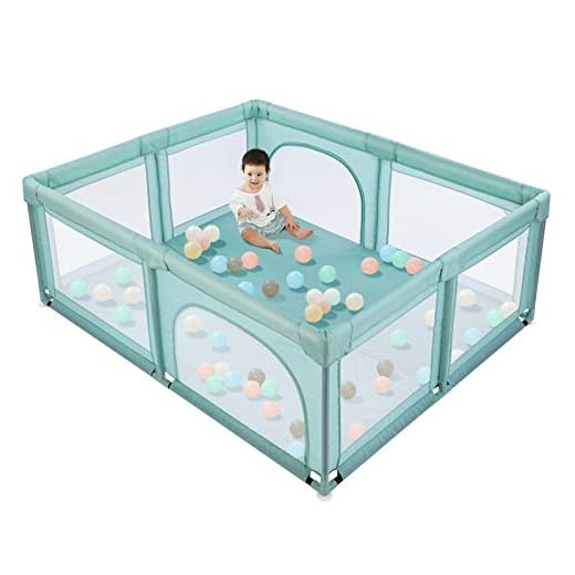 LAZY BUDDY Baby Playpen, Extra Large Play Yard for Kids, Infant Safety Activity Center, Sturdy Fabric Portable Fence with Windows Gates Bottom, Indoor Outdoor Toddler Anti-Fall Play Pen(79”×70”)