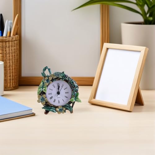 Reloj de mesa vintage analógico SHINEOFI mini compacto para escritorio 6
