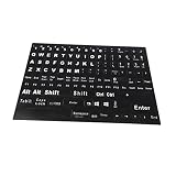 UKCOCO 1 Hoja Teclado Inglés Pegatinas Etiqueta Del Ordenador Portátil Cartas Pegatinas Teclado Del Ordenador Portátil Teclado De Ordenador Pegatinas Teclado Alfabeto Pegatinas Teclado