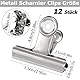 ATB-Foger 12 Stück Große Metall Clips Metallscharnier Bulldog Clips Multi-function Clip für Bilder, Fotos, Home Büromöbel und Bürobedarf (76mm)