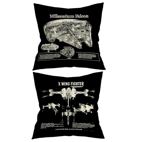 Science FictionMovie Fan Throw Pillow Case Gift for Fan Gift Dad Husband Boyfriend Fiance Brother Son Cushion Cover for Sofa Couch Bed 18 x 18 Inch Set of 2