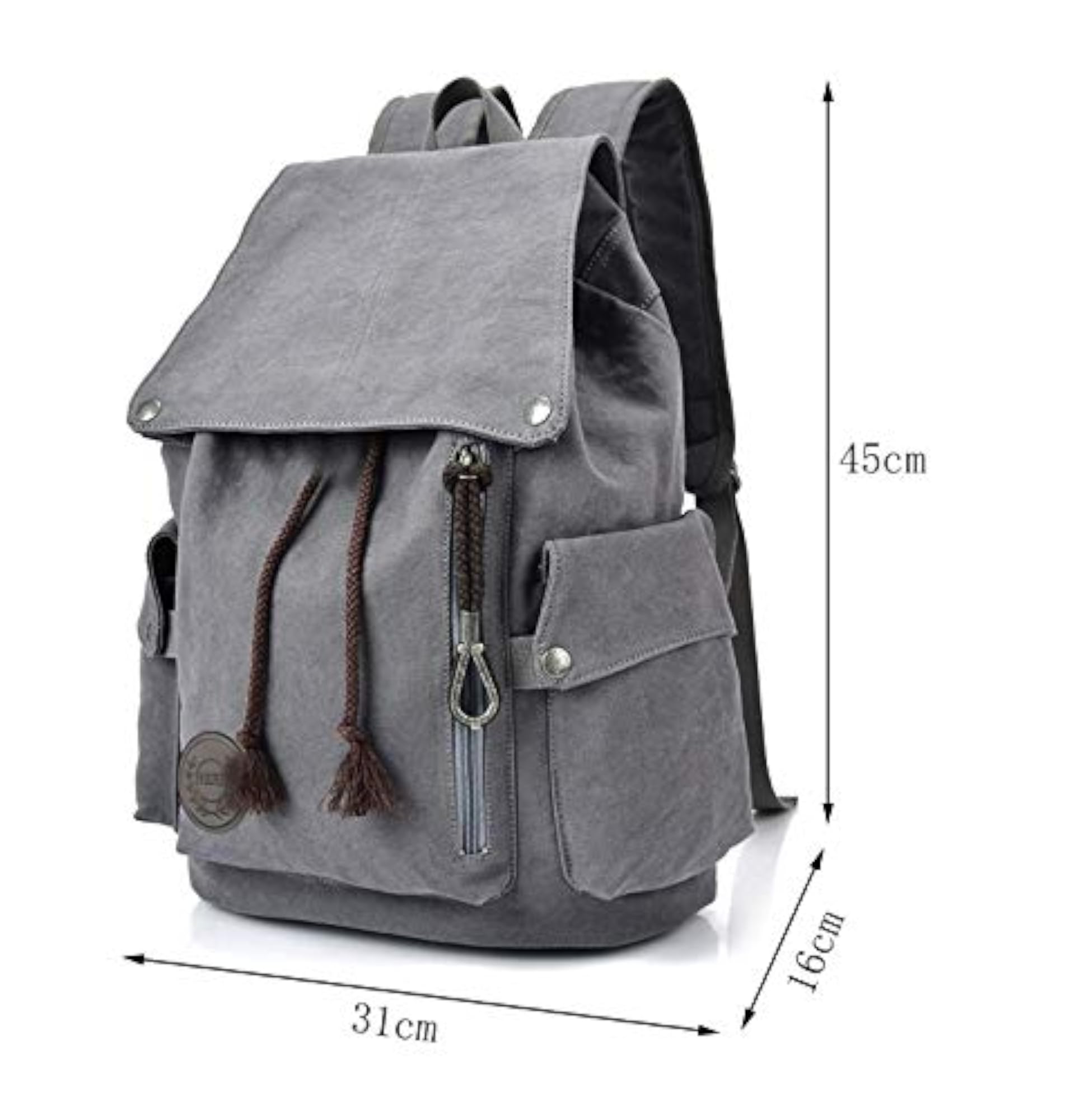 Vintage Canvas Backpack for School & Travel