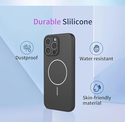 Coque Honor X5C Plus ILING en silicone liquide noir compatible charge magnétique
