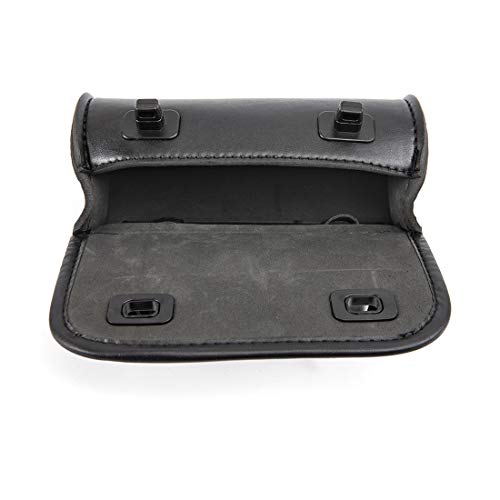 Motorrad Gabel Tasche PU Leder Fahrrad Lenker Werkzeugbeutel Sissy Bar Roll Aufbewahrungstasche - Klein (Farbe A.)