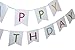 Keira Prince Happy Birthday Banner, New & Improved Truly Colorful Letters on White Bunting. Classy Multicolored Party Decorations
