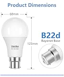 Vanke Bayonet Light Bulb, 13w (100w Equivalent), 6000K Cool White, B22 LED Bulbs, Non-Dimmable, 1200 Lumen, Pack of 3 - Image 3