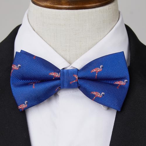 Image of HISDERN Bow Ties for Boys Pre Tied Toddler Bow Tie Adjustable Kids Bowties Clip On Fun Patterned Bowties for Wedding Party