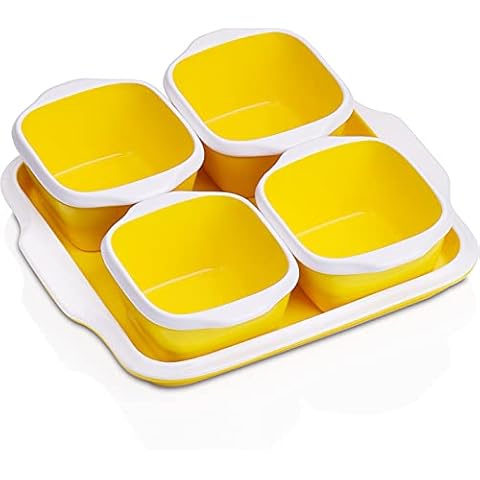 LOVECASA Backformen Set Porzellan, 1er Auflaufformen + 4er mini Förmchen Set Cover