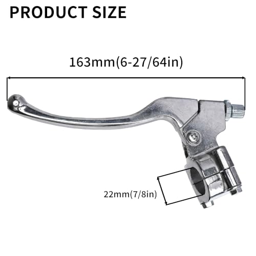 Image of 7 /8 inch 22mm Left Brake Handle + 63 inch Rear Drum Brake Cable