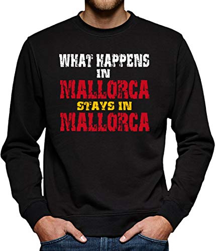 Escudo de Mallorca. Sudadera para hombre negro XL