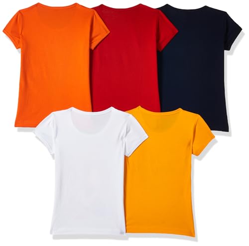 Image of T2F Girls Cotton Printed Regular Fit T-Shirt (Pack of 5)