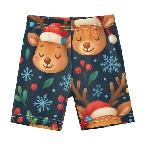 Joisal Cotton Under Dress Shorts Print Cute Reindeer Dark Blue Toddler Biker Shorts Girls 4t Kids Clothes