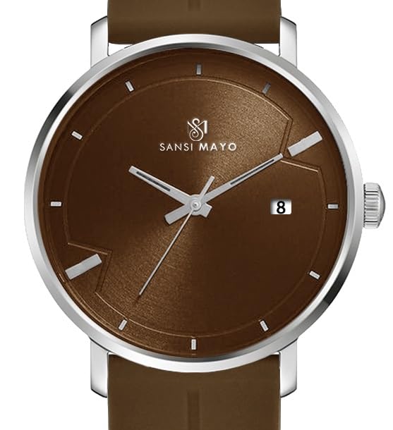 Image of Analog Watch for Men with Silicone Band | Magnetic Lock Strap | Japanese Quartz Movement | Water Resistant | Formal & Casual Wristwatch Gift