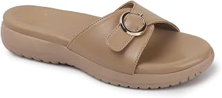 Women's Buckle Accent Slide Sandals