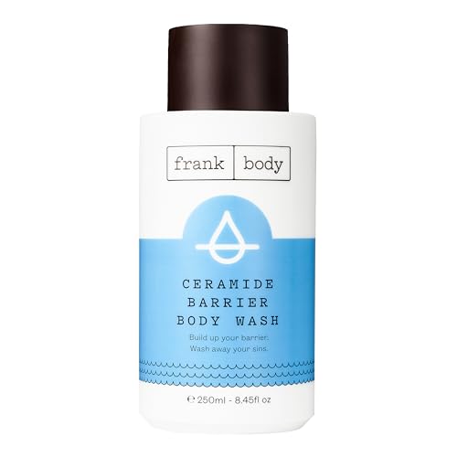 frank body Ceramide Barrier Body Wash | Deeply Hydrates & Soothes Dry, Irritated Skin | With Ceramides, Panthenol & Jojoba Oil | Vegan & Cruelty-Free | Peach Scent | 250ml/8.45 fl oz