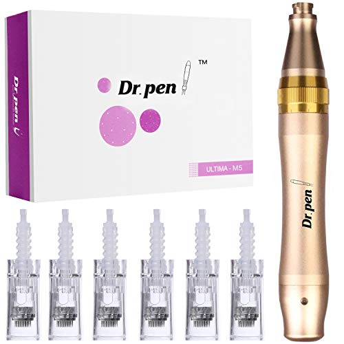 Dr. Pen Ultima M5 Professional Microneedling Pen Wireless Electric Skin Repair Tools with 6 PCS 36-Pin Replacement Needles Cartridges