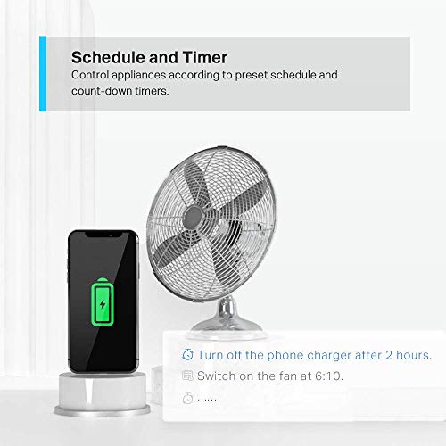 Tapo WLAN Smart Steckdose Tapo P100(2-Pack), Smart Home Steckdose kompatibel mit Alexa/Google Home, Sprachsteuerung, Fernzugriff, Kein Hub notwendig 5