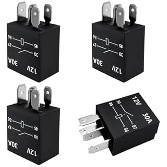RACOONA 4-Pack 12V 30A 5-Pin Relay - G8V Model For Car Electronics & Accessories