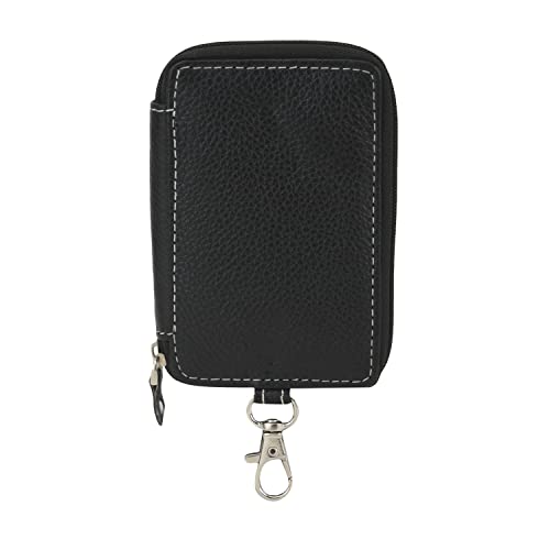 Leatherboss Key Chain Wallet with all around zipper Genuine Leather2