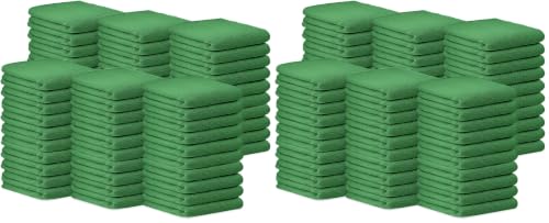 Avalon Towels Bar Towels (Pack of 120) Size 14x17 Inches – 100% Cotton, Absorbent and Reusable Cleaning Rags, Multipurpose Cleaning Towels, Terry Cloth Rags, Durable Shop Rags (Green)