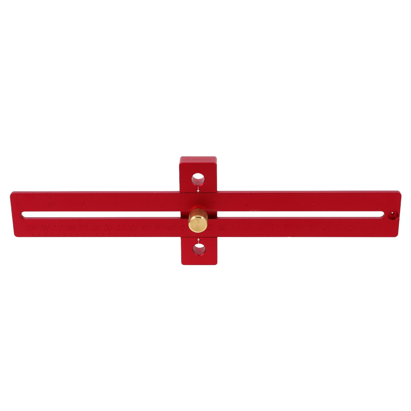 Regla de Aleación de Aluminio T-270 Bloque de Posicionamiento, Regla Marcadora para Carpintería, Accesorio para Trabajar la Madera Escala Clara y Resistente, Herramienta