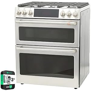 GE C2S950P2MS1 Cafe 30 inch Smart Double-Oven Range With Convection Bundle with Premium 3 YR CPS Enhanced Protection…