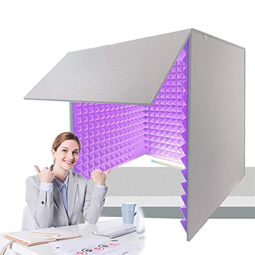 Sound Proof Foam, Cabina Portátil Aislante Acústica para Micrófono, Tratamientos Acústicos para Estudio de Grabación, 80 x 80 x 80 cm (Morado) miniatura 1