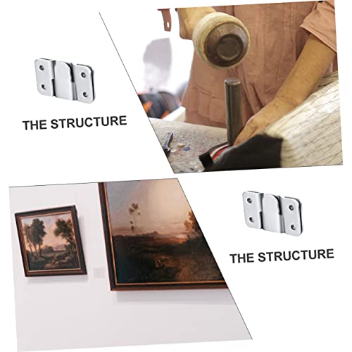 Image of Stainless Steel Frame Hanging Hooks Heavy Duty Picture Hanging Kit Easy Install Keyhole Hangers
