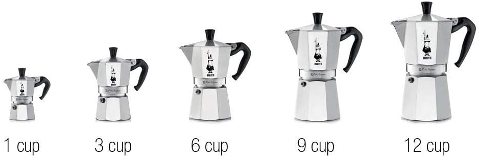 Bialetti Moka Express #06799 3-Cup Espresso Maker Machine and #06960 Bialetti, Six Replacement Gaskets and Two Bialetti Replacement Filter Plates Bundle
