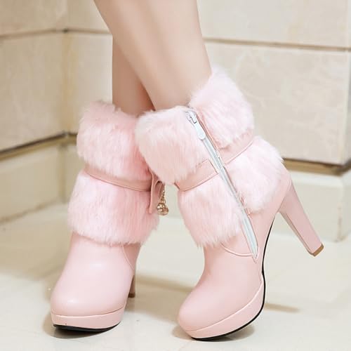 Bottines de Noël chaudes à talon plateforme contre le froid