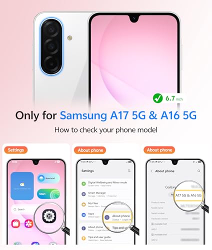 Image of FNTCASE for Galaxy A17 /A16 5G Phone Case: for Samsung A17 Cases [Compatible with Magsafe] [Screen Protector] Matte Translucent Military Grade Protection for Samsung A 17 & A 16 4G Cover - Pink