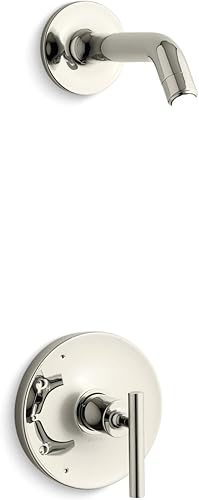 Miniatura 8 de KOHLER Purist Rite-Temp(R) válvula de ducha con mango de palanca, menos cabezal de ducha, borde negro mate, negro mate, K-TLS14422-4-BL