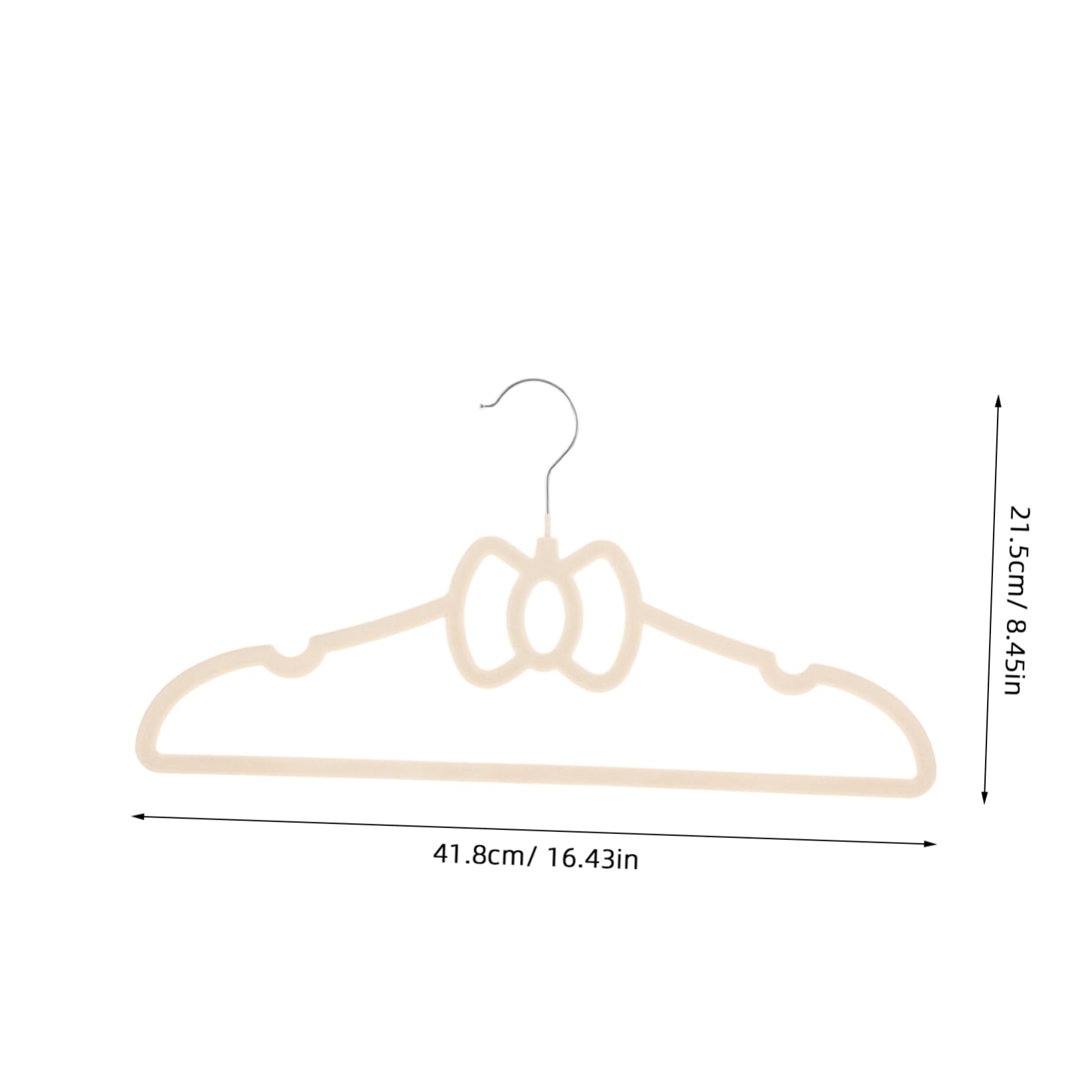 CHILDWEET 10pcs Flocking Hanger Women Clothes Hangers Dry Wet Clothes Hangers Wedding Hanger Pants Hangers Clothes Hanger Black Hanger Youth Hangers Dorm Hangers Coat Hanger Beige