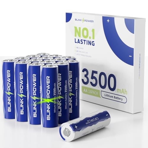 Blinkspower Lithium Batteries AA 16 Pack, 3500mAh NO.1 Lasting 1.5V Double A Lithium Battery 【Non-Rechargeable】 by Blinkspower - Used condition - US$25.89