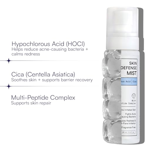 Image of Skin Defense Mist | With Hypochlorous Acid, Cica & Peptides | Instant Skin Relief | Calms Redness and Post-Flare Irritation | Fragrance-Free & Non-Comedogenic | For All Skin Types | Suitable For Men & Women | 100 ml