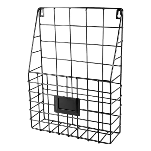 Soporte de pared para archivos, revistero montado en la pared, estante de metal, decoración moderna, soporte para documentos, organizador de archivos de pared para el hogar, oficina, entrada, baño