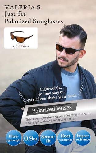 Image of valeria Polarised Sports Sunglasses [Wind & Dust Protection] TAC Lenses Hard Case Included