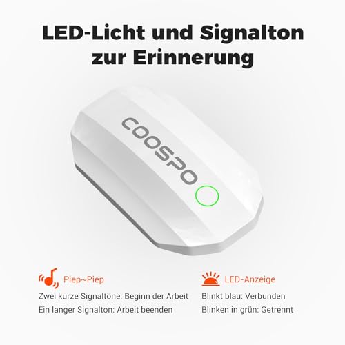 COOSPO H808S Brustgurt Pulsmesser ANT+/Bluetooth, Premium Herzfrequenzmesser Pulsgurt Sensor HRM-Messung Pulsgurt IP67 Wasserdichter, Kompatibel mit Polar, Elite HRV, Wahoo, Garmin, Strava
