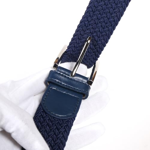 Men's Stretch Braided Belt – Elastic Woven Web Belt with Faux Leather Tip for Casual4