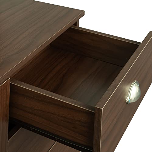 Voohek Computer Desk With Hutch, Writing Workstation Table With Shelves And File Drawer Storage Cabinet For Home Office Study, Large, Walnut #TOP5