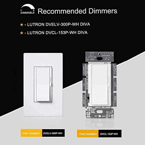 Dimmable 6W Vintage Edison E26 Candelabra Led Bulbs 3000K Warm White,C37 Led Filament Candle Bulbs 60W Equivalent, 550 Lumens, Pack Of 6 #TOP5