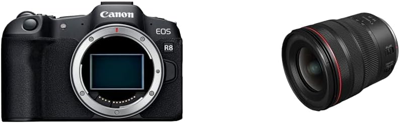EOS R8 Full-Frame Mirrorless Camera (Body Only), RF Mount, 24.2 MP, 4K Video, DIGIC X Image Processor, Subject Detection & Tracking, Compact, Lightweight and RF14-35mm F4 L is USM Lens