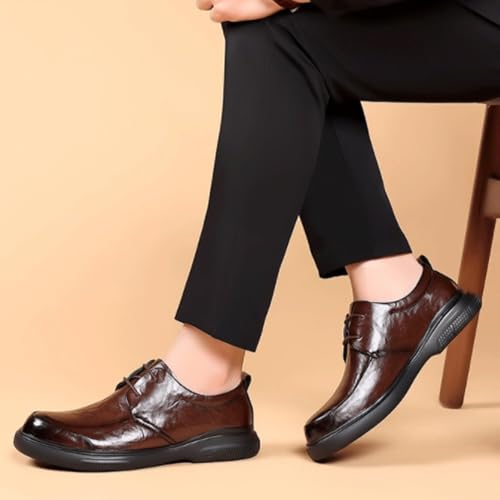 Working Mens Oxford Shoes Vegan Leather Lace-up Brogue Rubber Sole Slip Office Business3