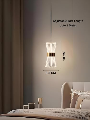 Image of FILLISKA 3 in1 Colour Changing LED Luxurious Hanging /Pendant Light (FrenchGold-PAY1710)