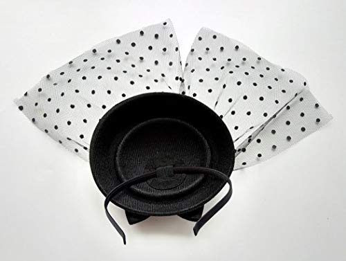 Coolwife Fascinator Hats Pillbox Hat British Bowler Hat Flower Veil Wedding Hat Tea Party Hat (E Black) #TOP4