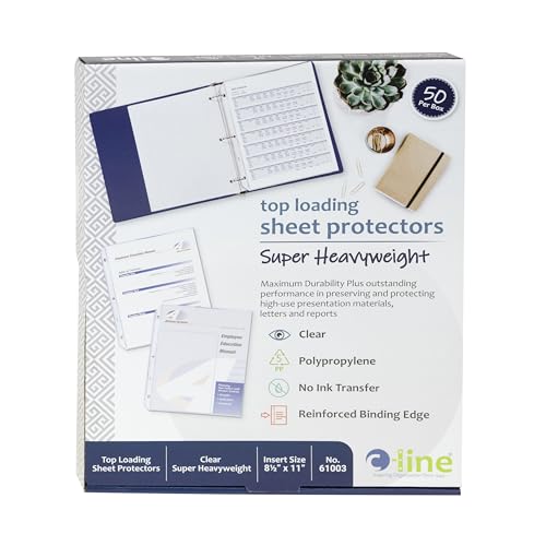 Protège-documents en polypropylène C-line transparent lot de 50 pour classeur
