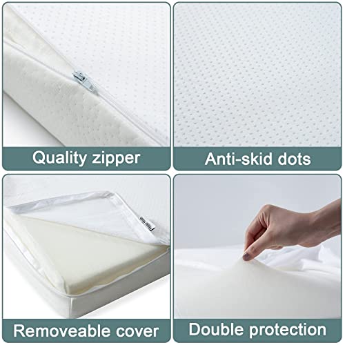 Hygge Hush Pack N Play Mattresses, Pack And Play Mattress Pad, Playard Mattress Memory Foam, Portable Toddlers Mattress Firmness Featuring Soft Removable Washable Outer Cover(38"X26"X3") #TOP5