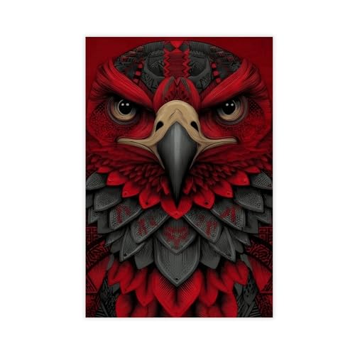 Poster Aigle Géométrique Gothique | Toile Deco Chambre et Bureau 50x75 cm